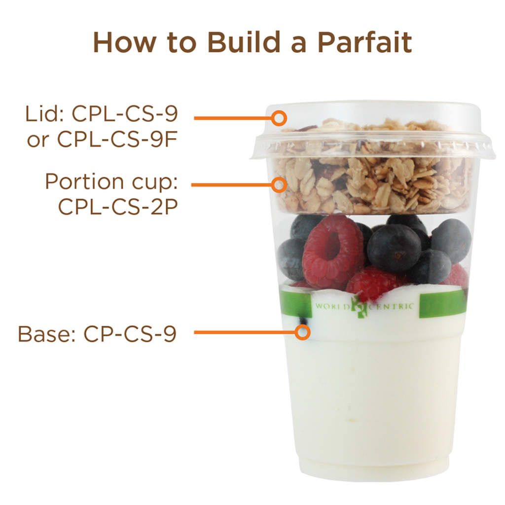 Lid for 4 oz Natural Fiber Portion Cup | Clear PLA