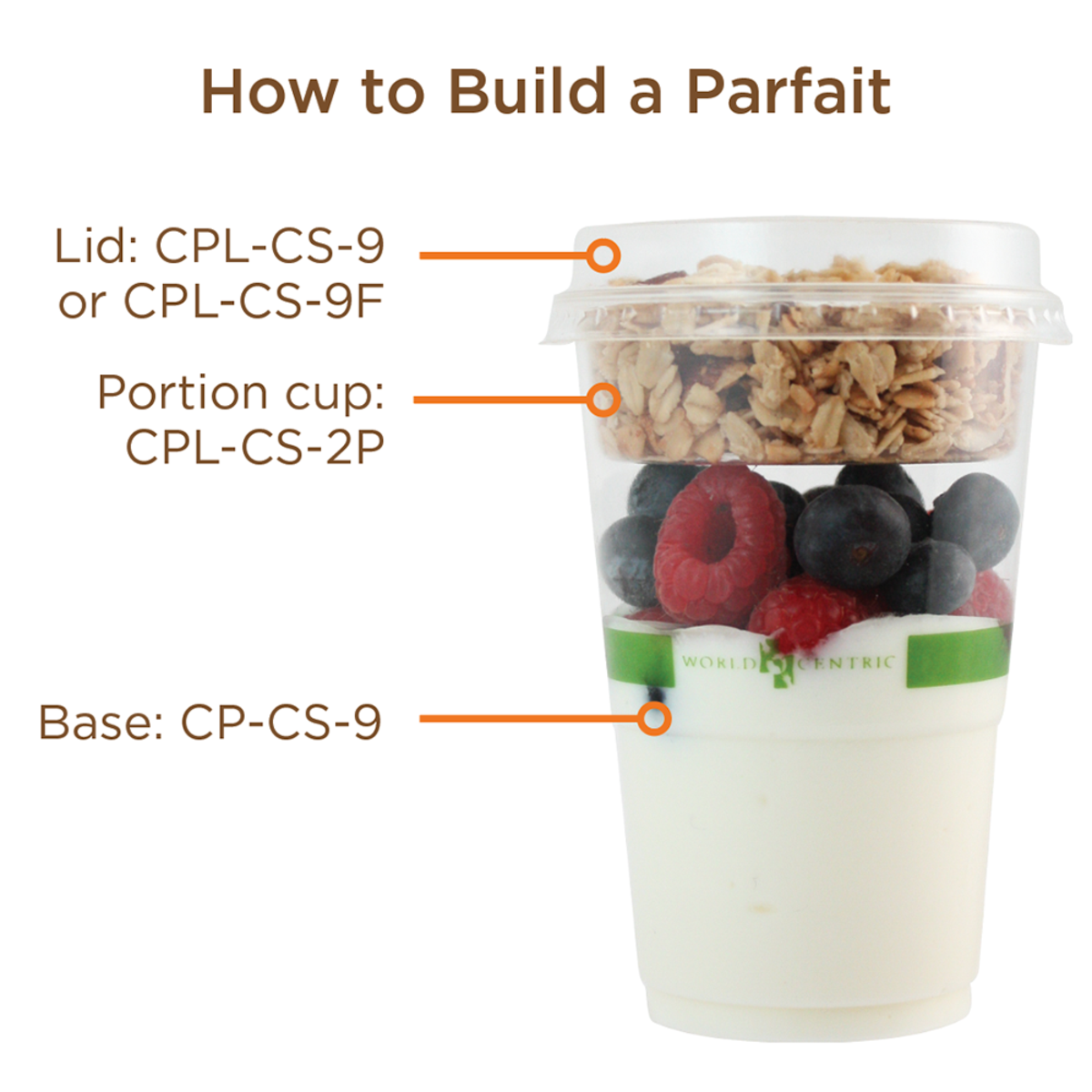 Lid for 4 oz Natural Fiber Portion Cup | Clear PLA