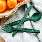 Disposable Cutlery Place Setting | Green | Compostable