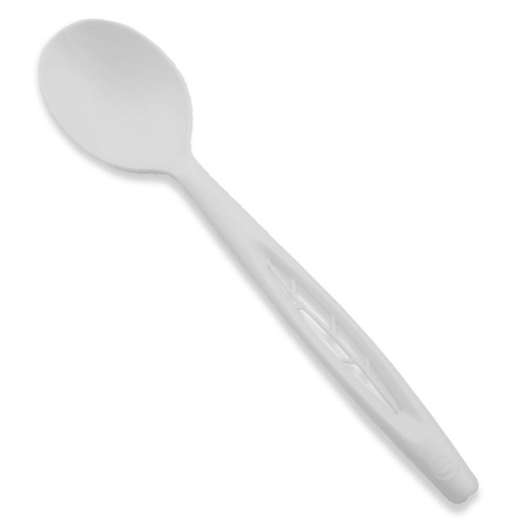 6.5" Spoon Individually Wrapped | White