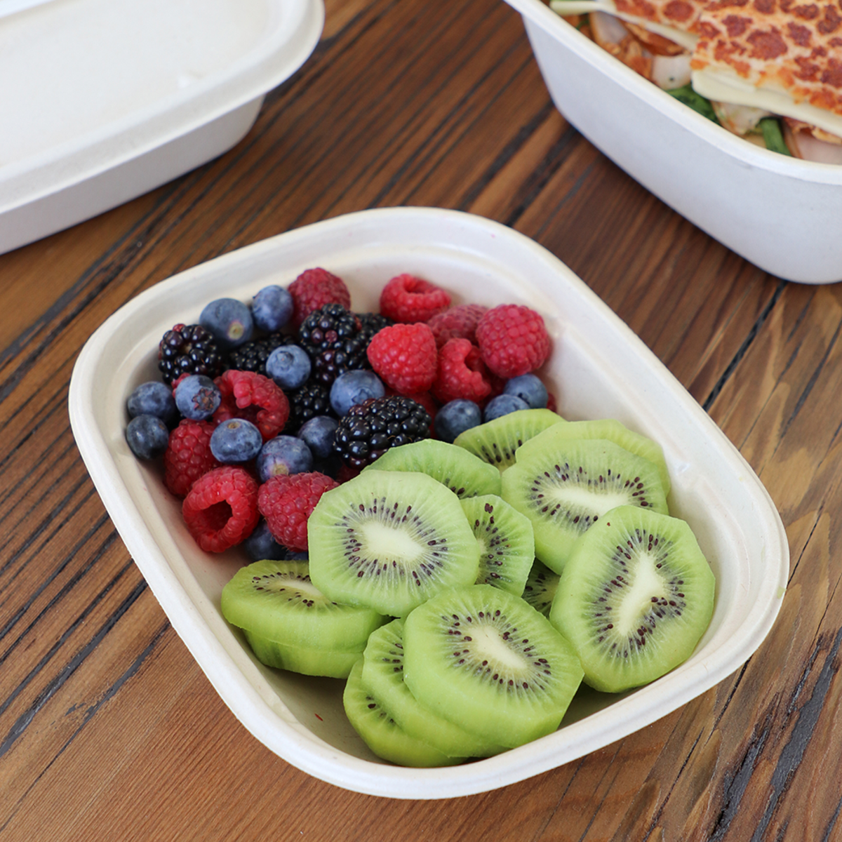 20 oz Compostable Fiber Box with PLA Lining