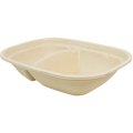24 oz Compostable Fiber Box | 2 Compartment