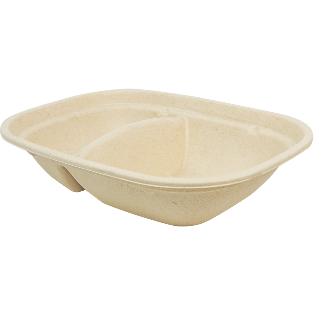 24 oz Compostable Fiber Box | 2 Compartment