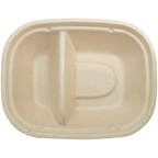 24 oz Compostable Fiber Box | 2 Compartment