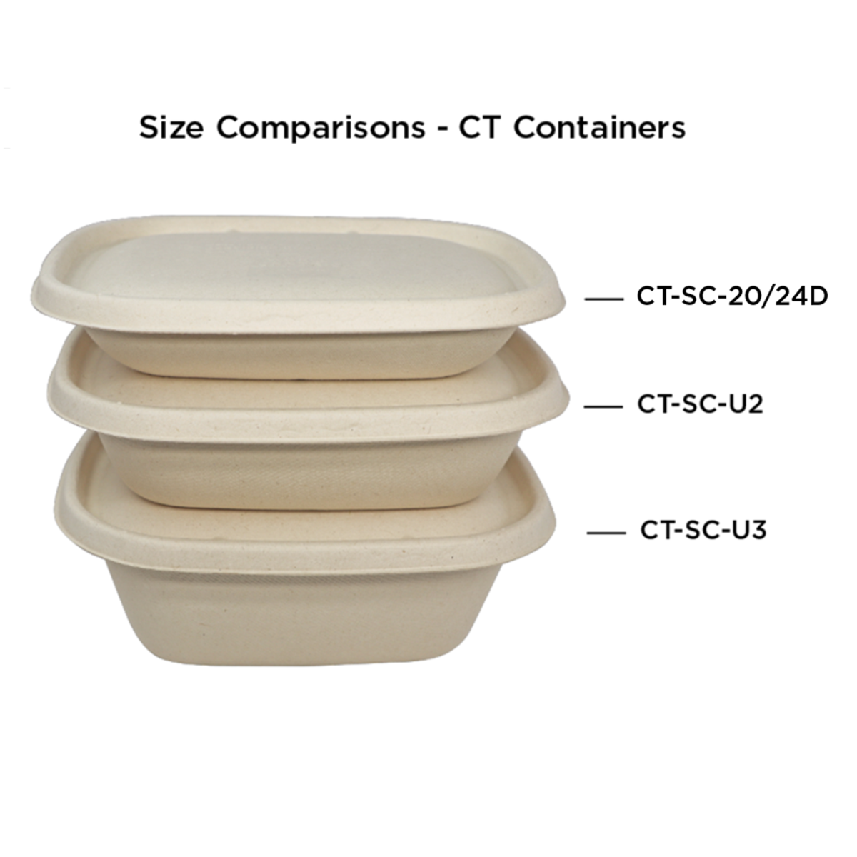 24 oz Compostable Fiber Box | 2 Compartment