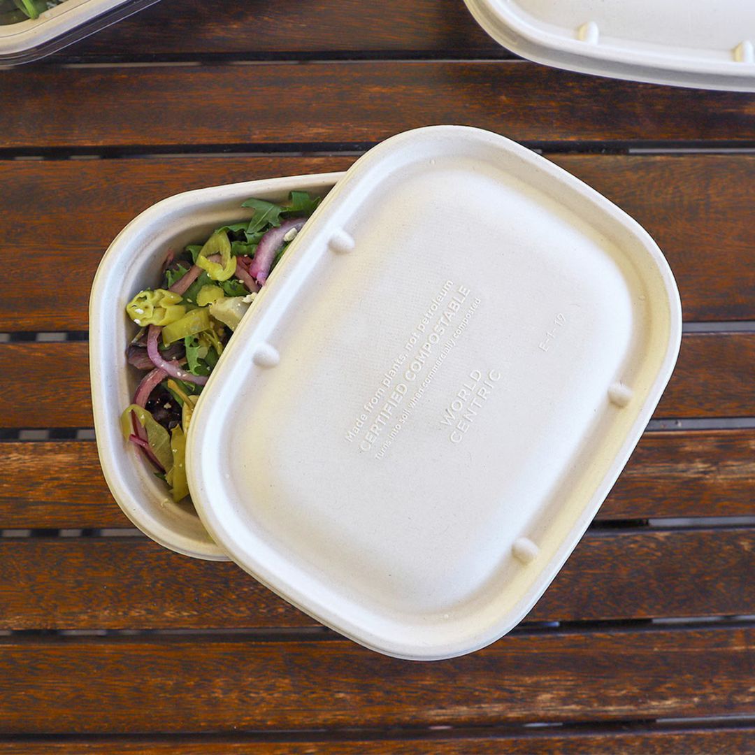 Flat Lid for 20-48 oz Fiber Boxes | Natural Plant Fiber