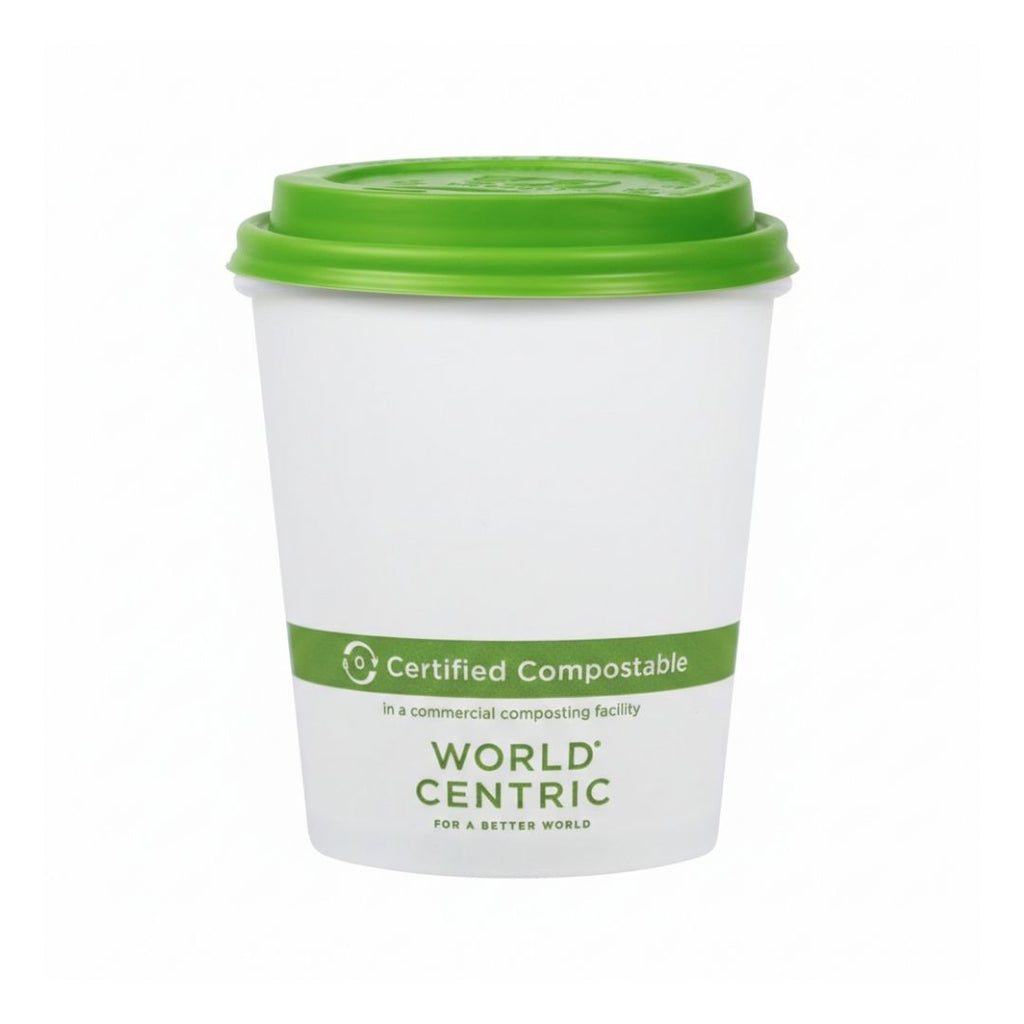 10 oz FSC® Paper Compostable Hot Cup | White