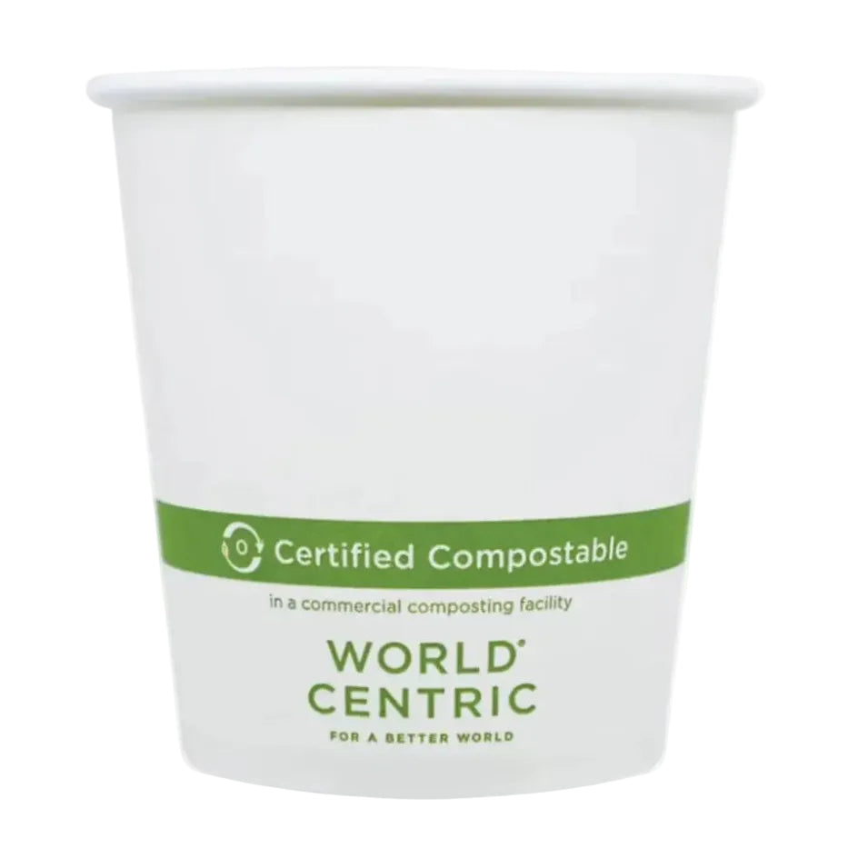 10 oz FSC® Paper Compostable Hot Cup | White
