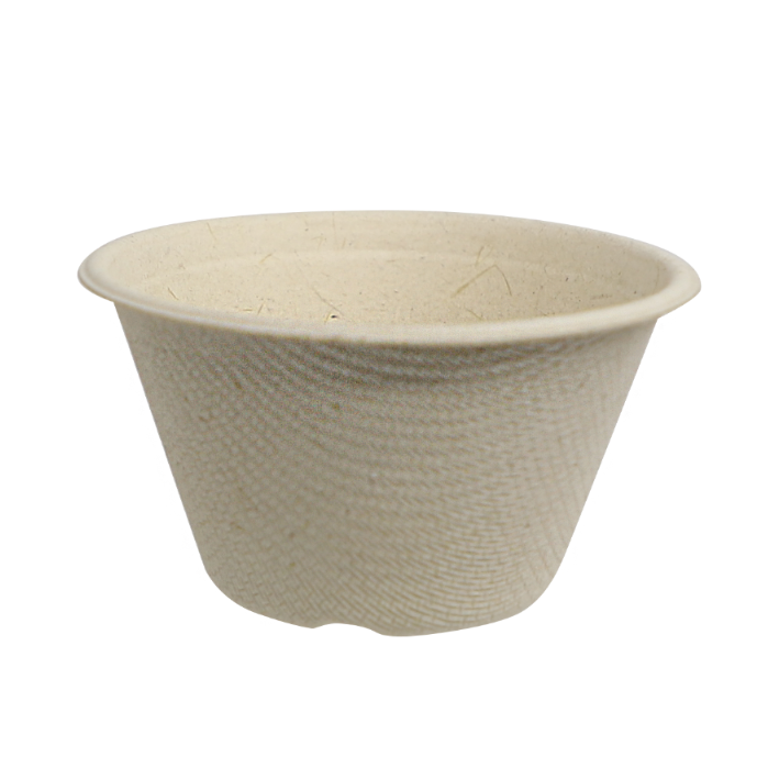 Fiber portion cup on a white background