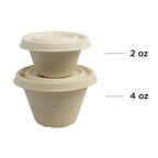 Lid for 2 oz Portion Cup | Unbleached Plant Fiber