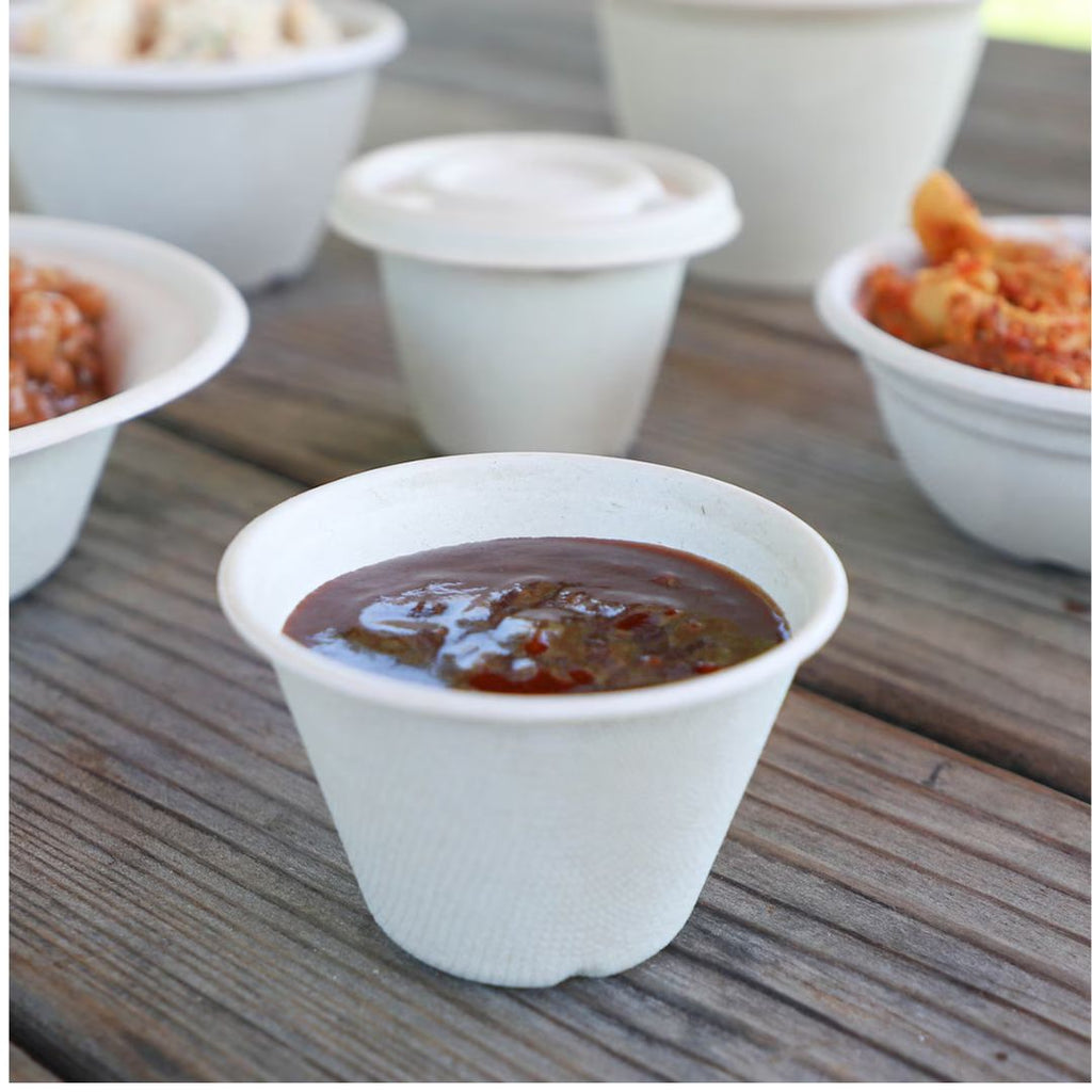 4 oz Natural Plant Fiber Portion Cup | Compostable Souffle Cup