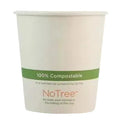 Compostable paper cup with 'NoTree' branding on a white background