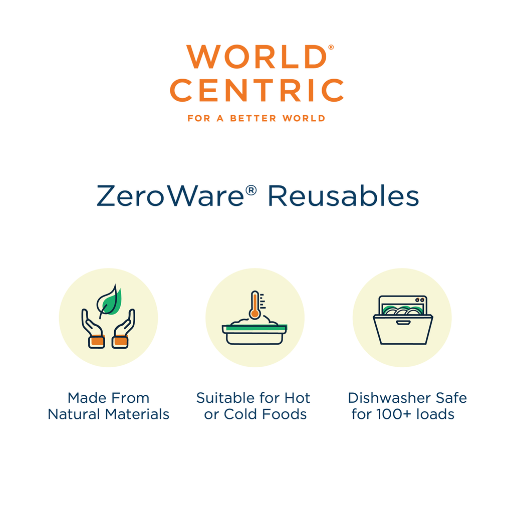 16 oz Bowl | ZeroWare | White | Reusable