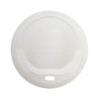 Compostable plastic lid with 'World's Best' branding on a white background