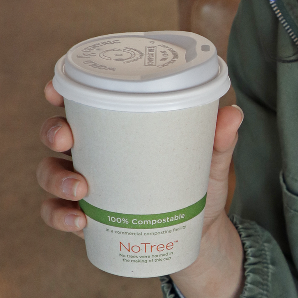Lid for 10-20 oz Hot Cups | Compostable CPLA