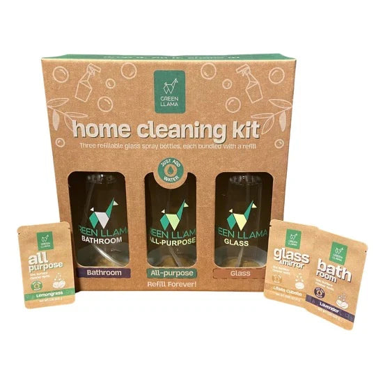 Starter Home Cleaner Kit | 3 Reusable Glass Bottles with 3 Cleaner Tablets