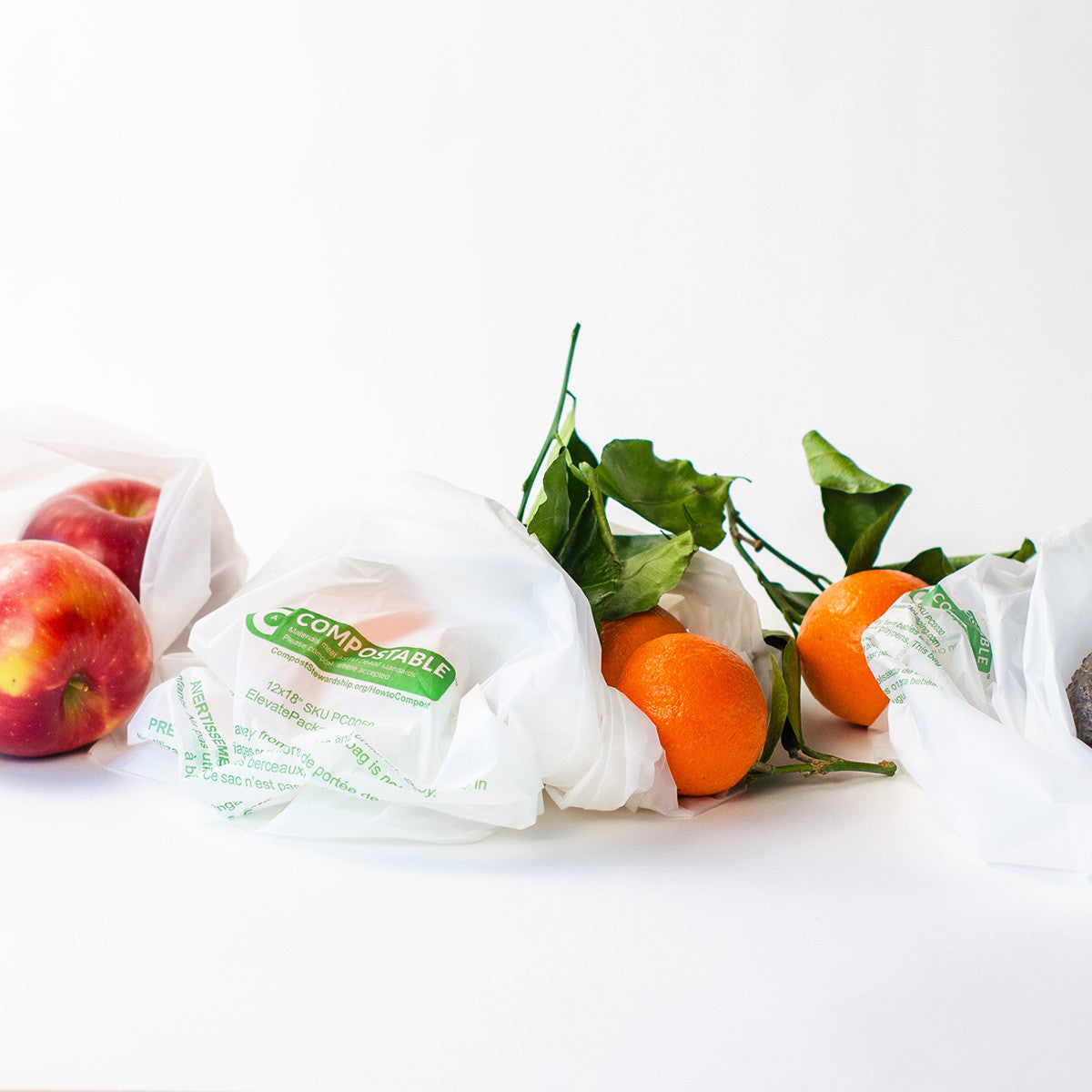 Compostable Poly Produce Bags | 12"x18"