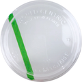 Lid for 8-32 oz Round Deli Container | Green Stripe | Compostable PLA