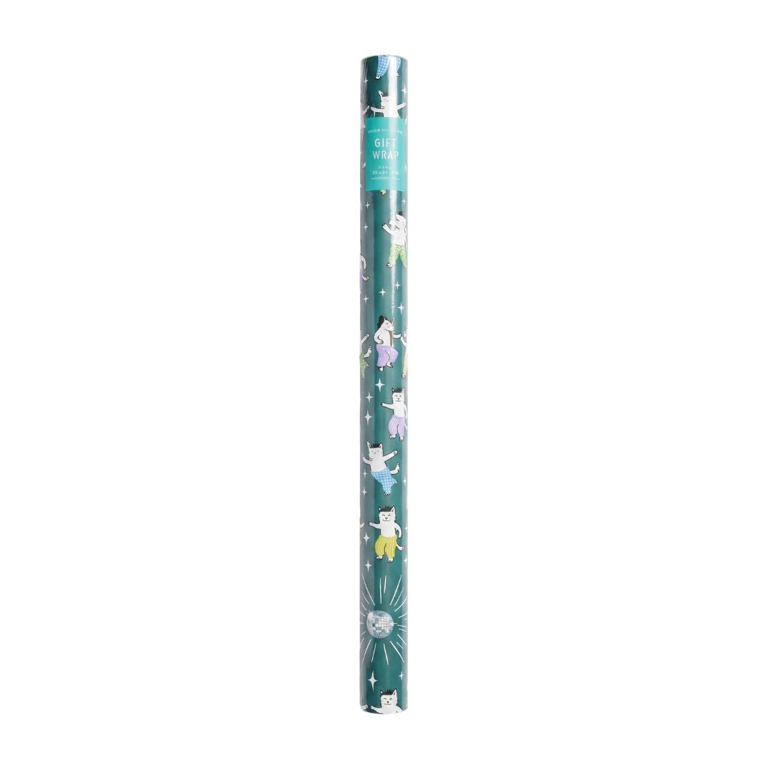 Roll of recyclable wrapping paper on a white background