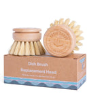 Refills for Dish Scrub Brush with Handle | 2 Pack | Reusable | Bamboo & Agave Fibers