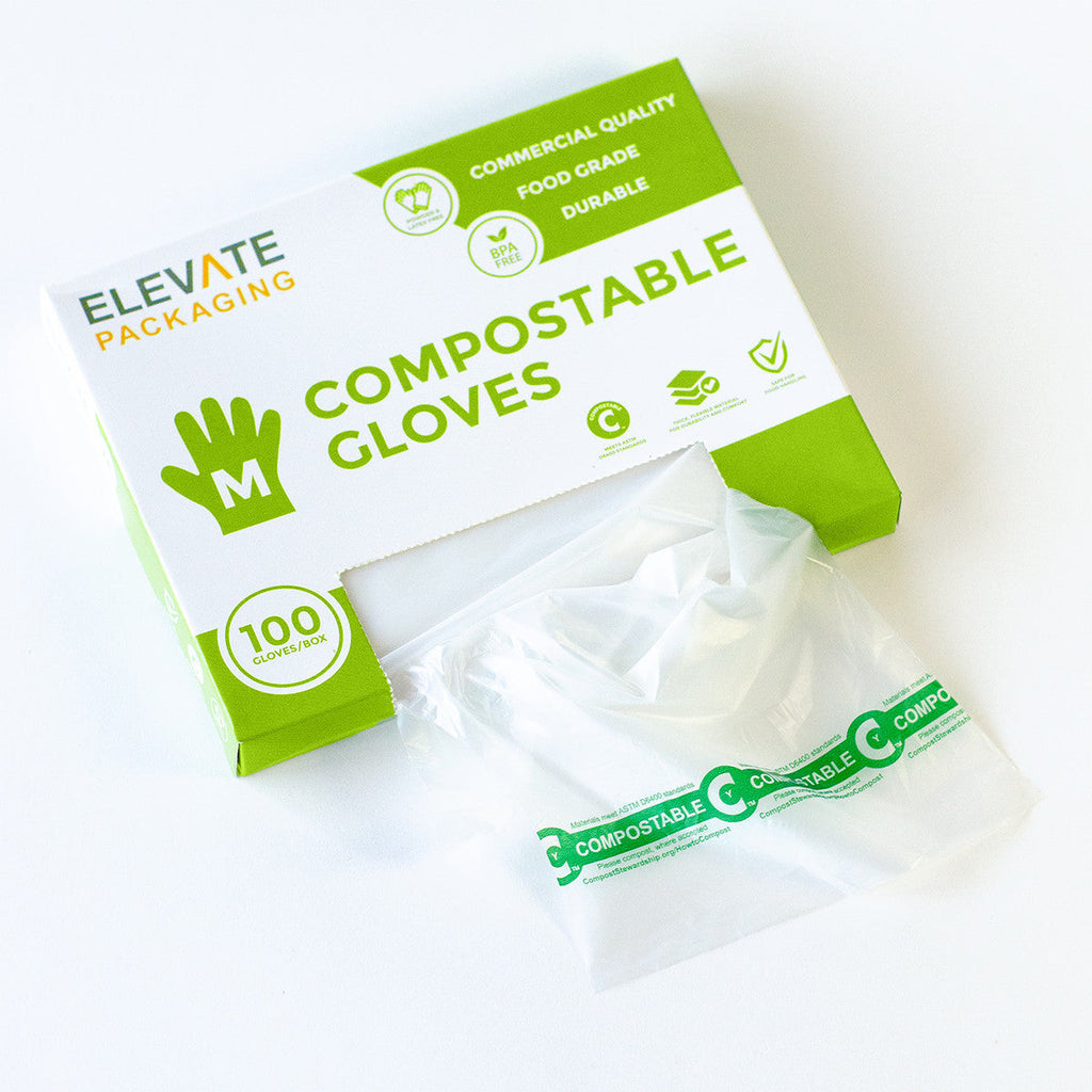 Elevate Packaging® Compostable Food Service Gloves