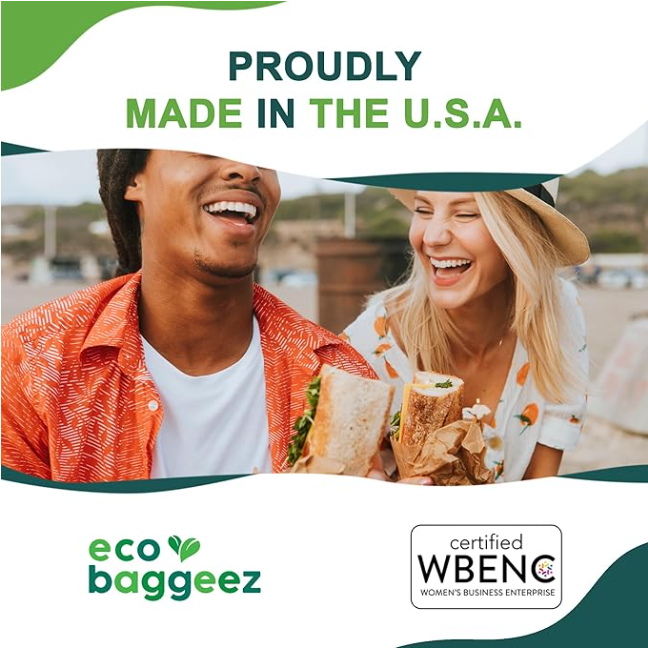 Compostable Resealable Sandwich Bags | Large | Made in USA