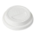 White fiber lid on a white background
