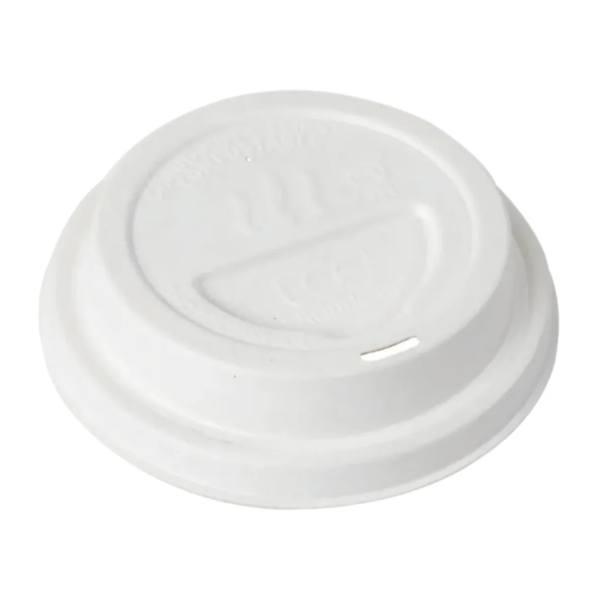 White fiber lid on a white background