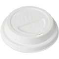 10-20 oz Fiber Hot Cup Lid | White | Compostable