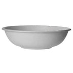 Compostable white bowl on a white background