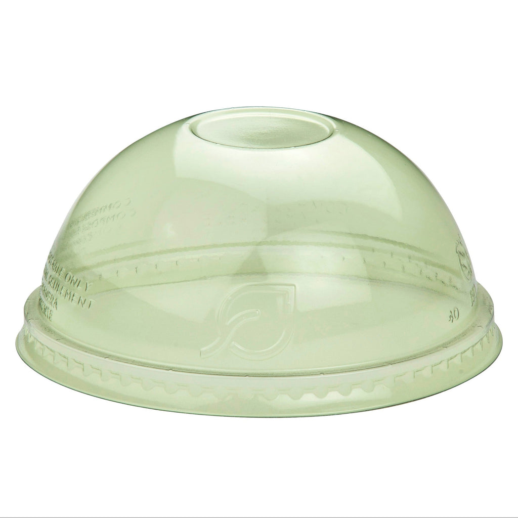 Green dome lid on a white background