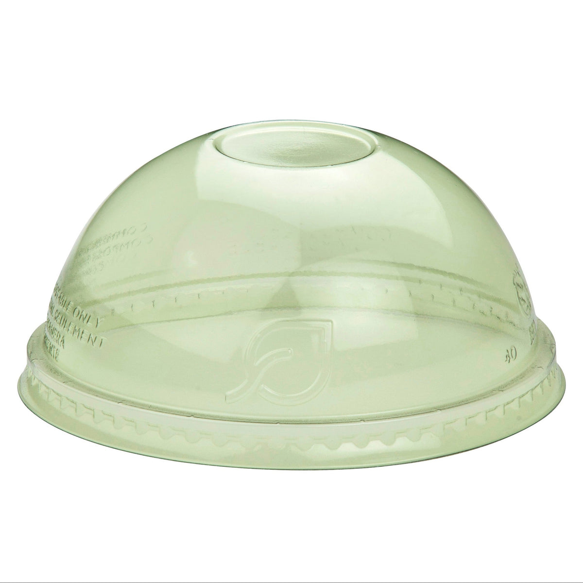 Green dome lid on a white background