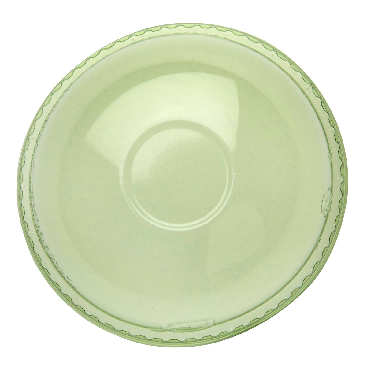 Top view of a no hole dome lid.