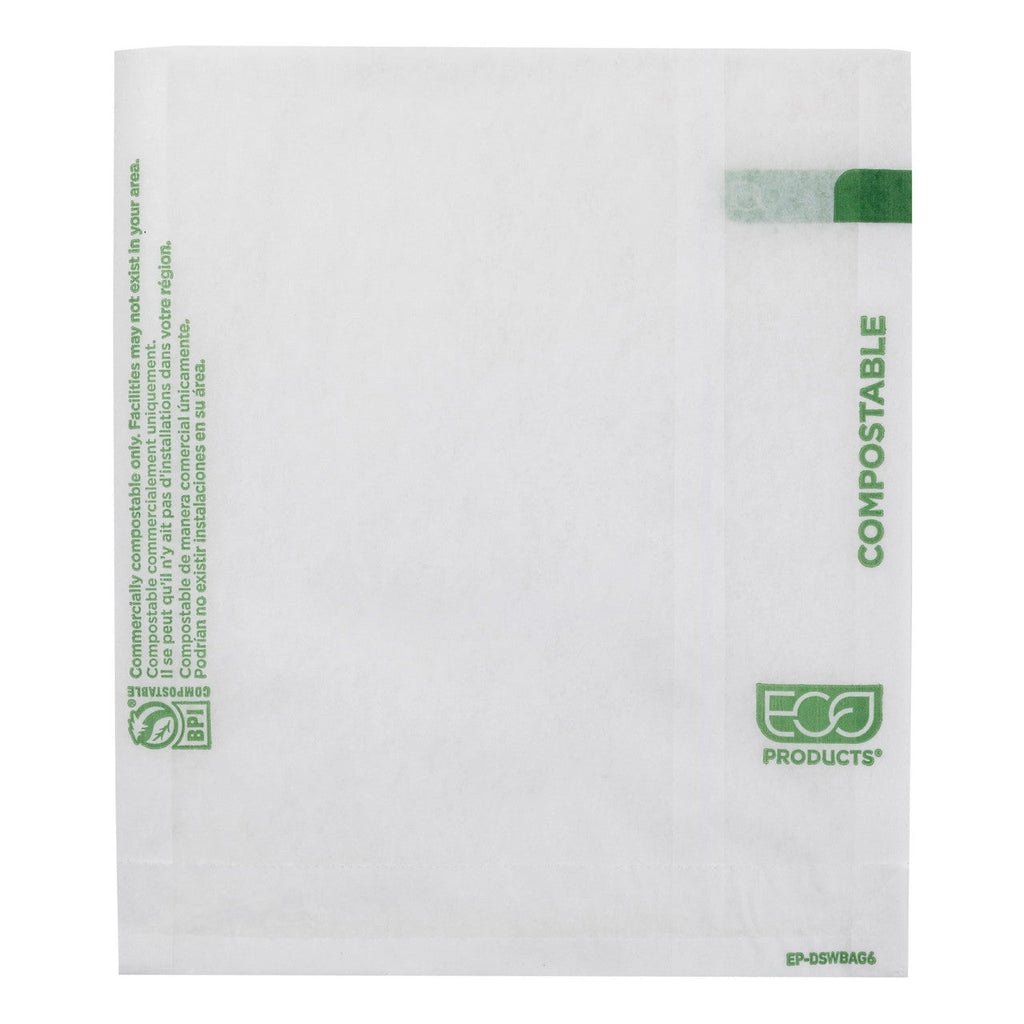 6" x 6.5" Kraft Bag | White | Eco-Products®