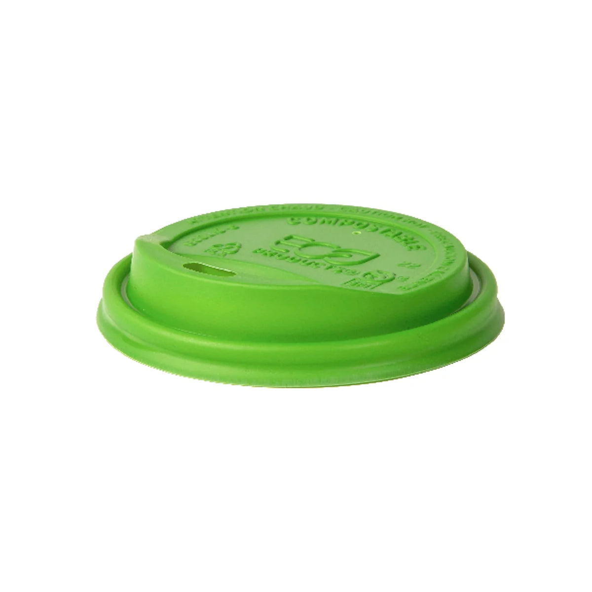 Lid for 8 oz Hot Cups | Green | Compostable PLA | Eco-Products®