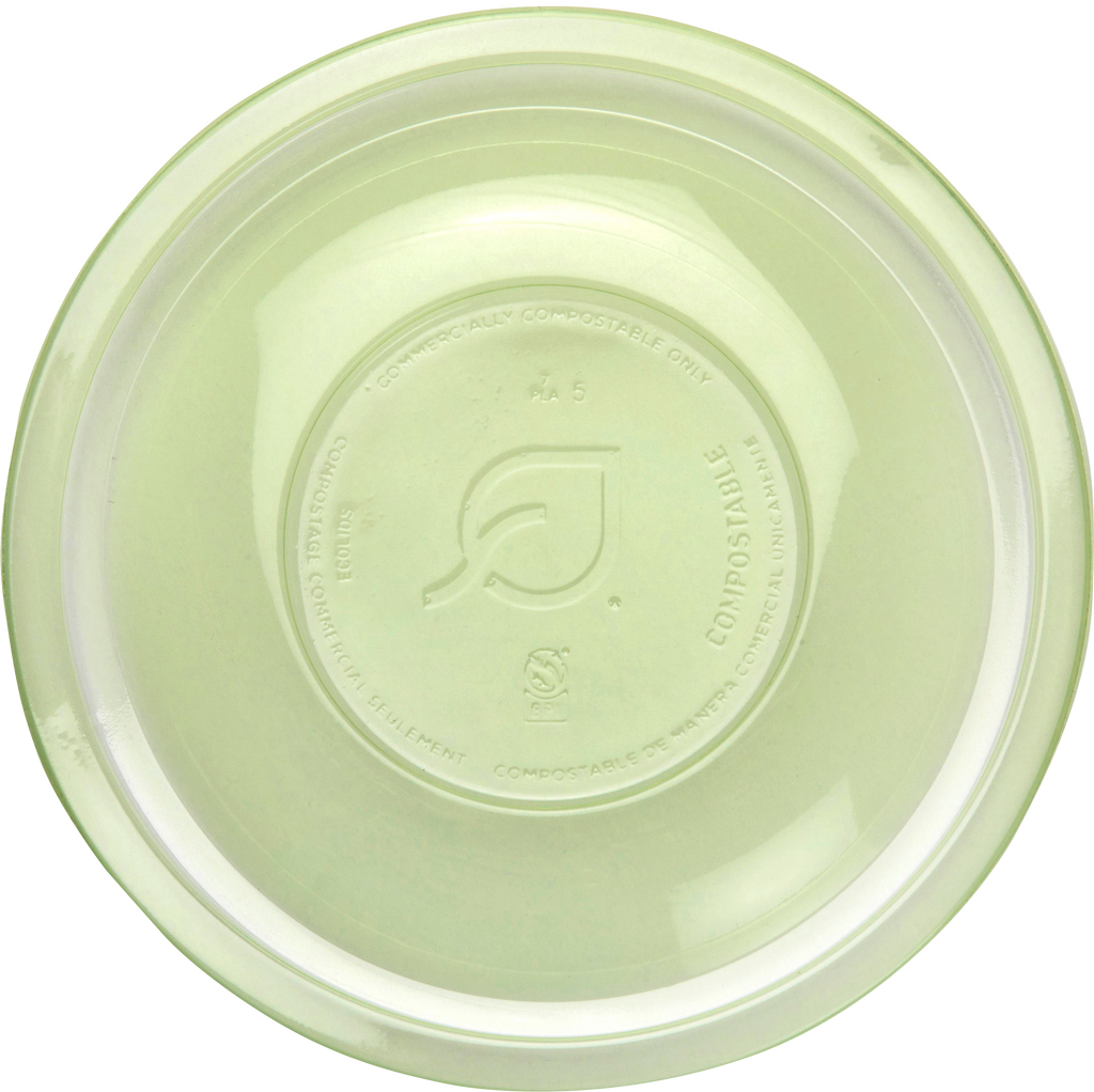 Lid for 26-48 oz Squat GreenStripe® Paper Food Container | Green PLA | Eco-Products®