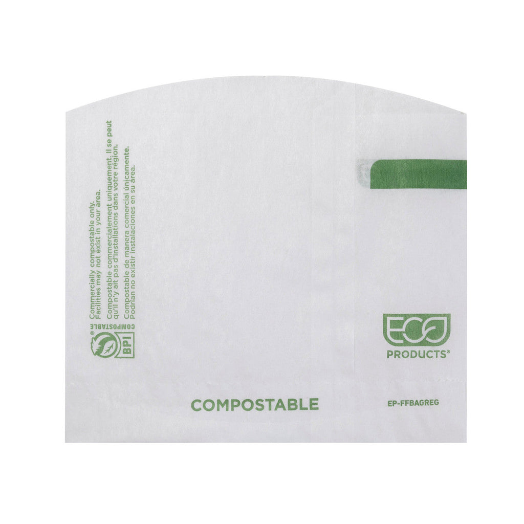 5.5" x 4.5" Regular Fry Bag | White | Eco-Products®