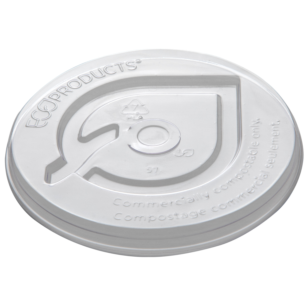 Lid for 12-22 oz Paper Cold Cup | PLA Flat Lid | Compostable