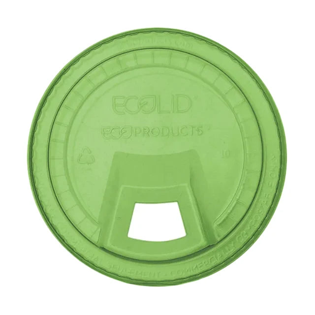 Green lid with 'EcoLid' and 'EcoProducts' branding on a white background