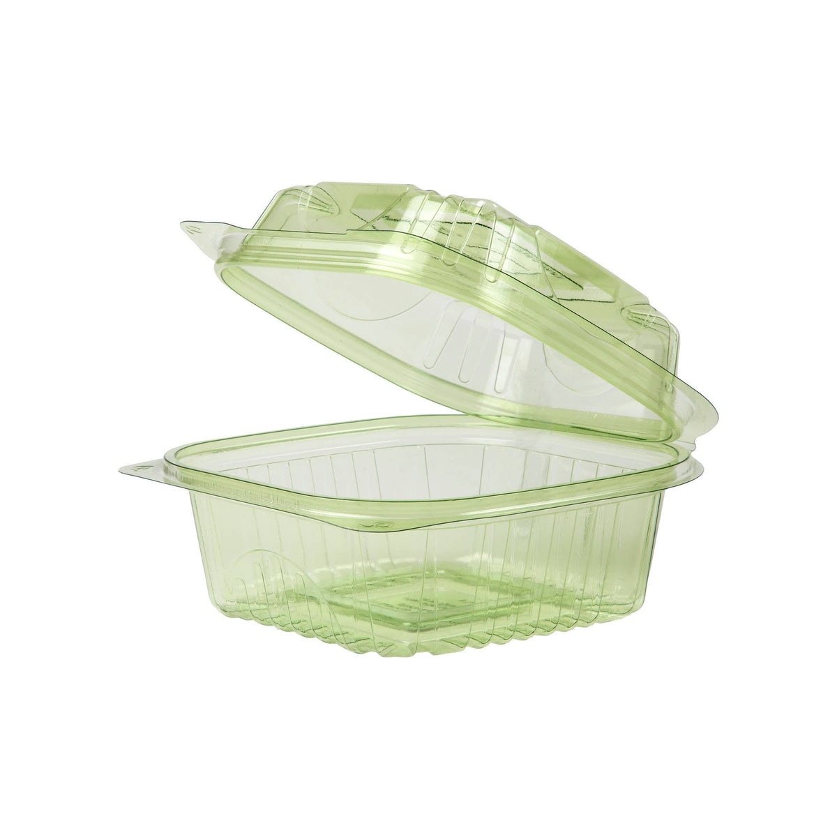 6" x 6" x 3" Clamshell Container | Green PLA | Eco-Products®