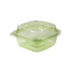 6" x 6" x 3" Clamshell Container | Green PLA | Eco-Products®