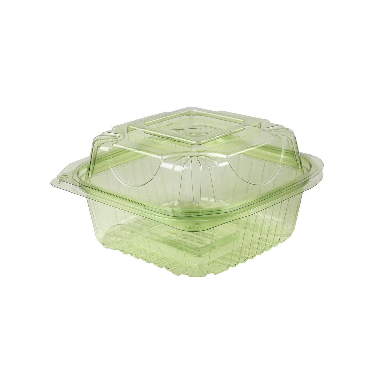 6" x 6" x 3" Clamshell Container | Green PLA | Eco-Products®
