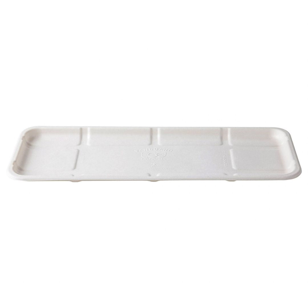 14.75" x 5.75" x 0.625" Lined Meat & Produce Trays | 7S | White