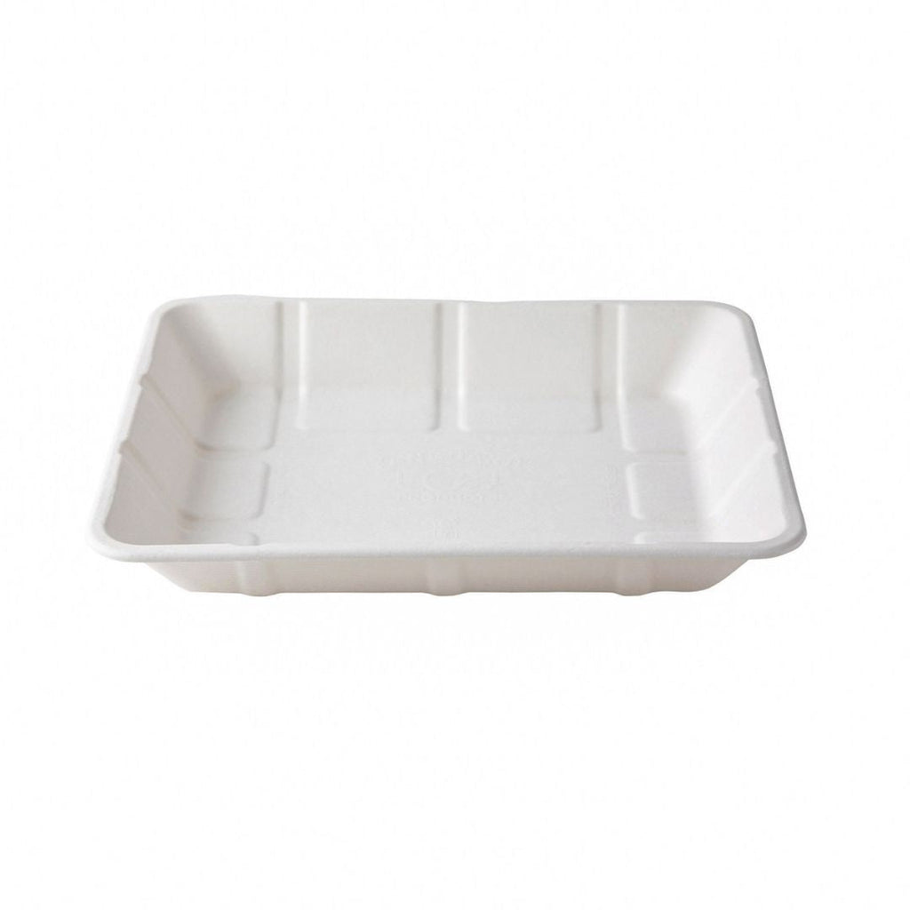 10.5" x 8.5" x 1.475" Lined Meat & Produce Trays | 8D | White