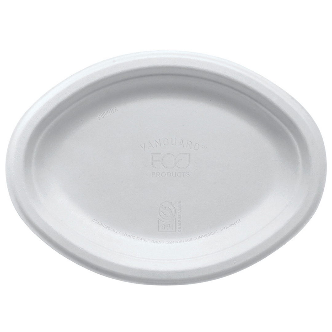 10" Oval Plate | Sugarcane Fiber | No Added PFAS