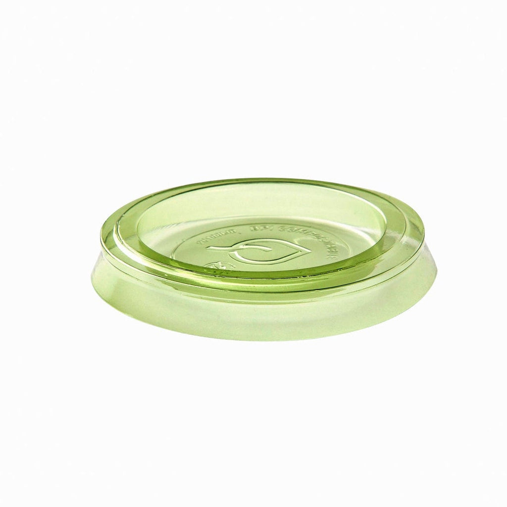 Lid for 1 oz Compostable Portion Cup | Green PLA | By Eco-Products®