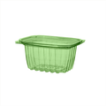 16 oz Rectangle Deli Container & Lid | Compostable | Green PLA