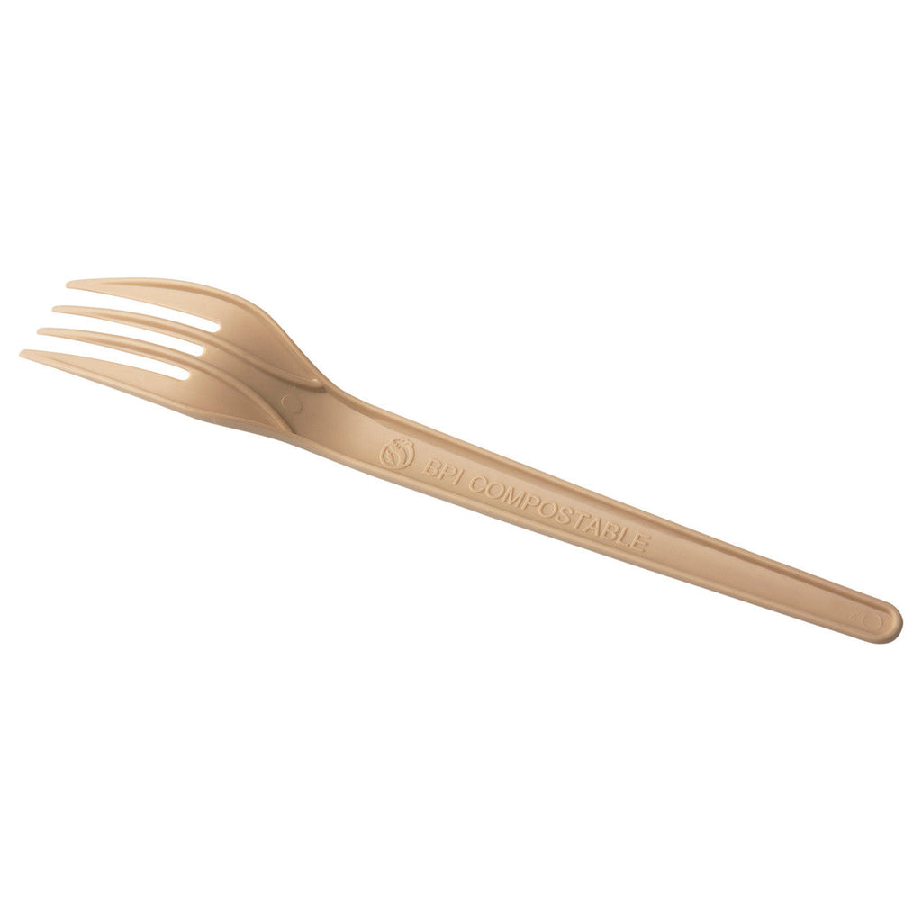 7" Beige Fork | Plantware® High-Heat Utensils