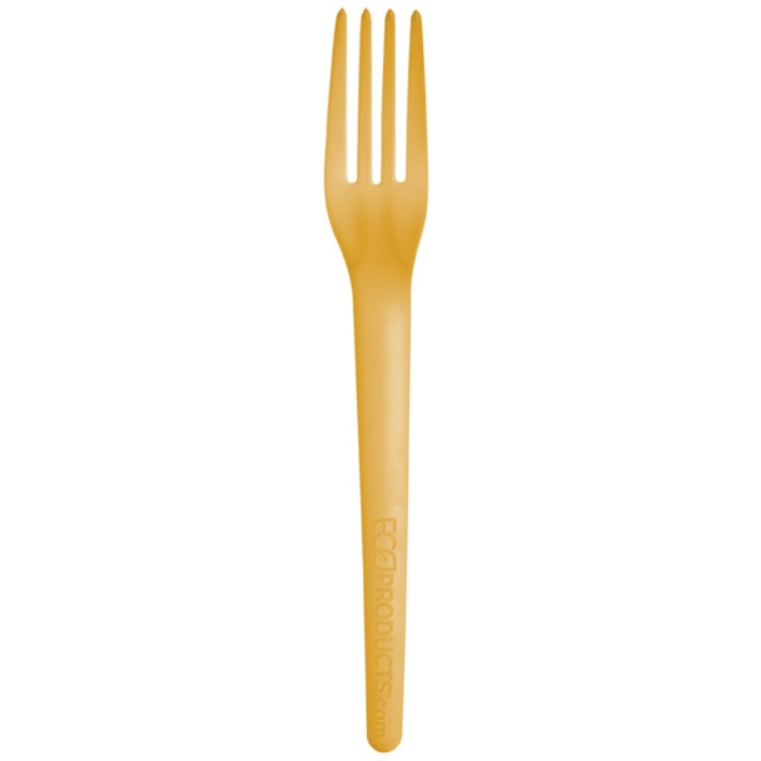 7" Yellow Fork | Plantware® High-Heat Utensils