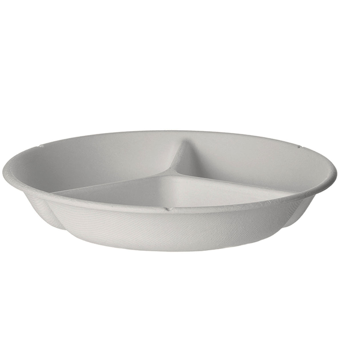 9 in Round Container | 3-Compartment | Vanguard® | Compostable
